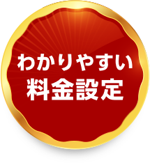 わかりやすい料金設定